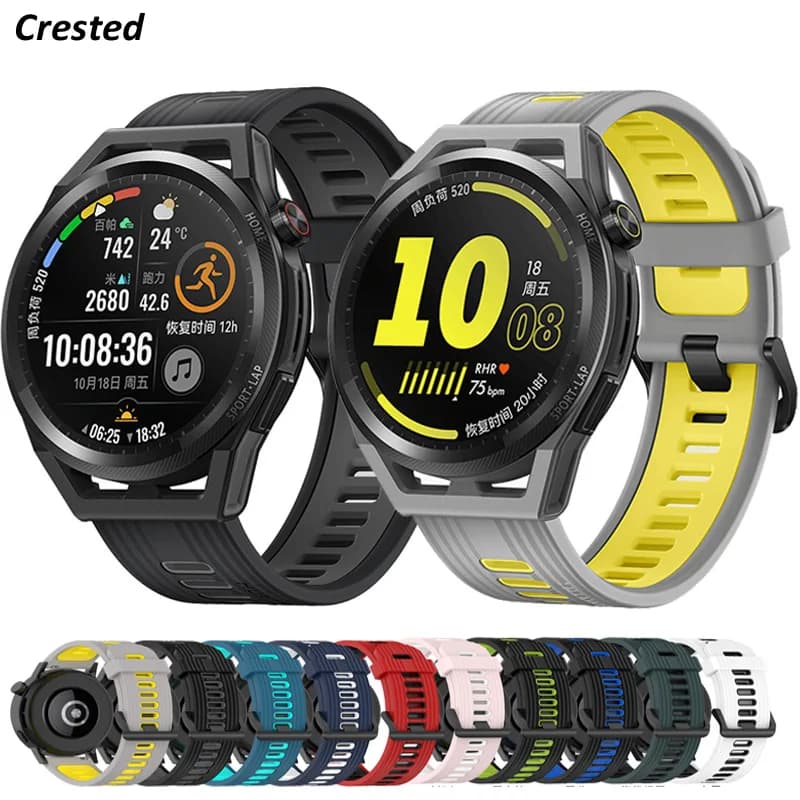 Silicone Band For HUAWEI WATCH GT 3 46mm/GT 2/Pro/Runner Quickfit bracelet Samsung Galaxy Watch 5/pro/4 6 Classic/Active 2 strap