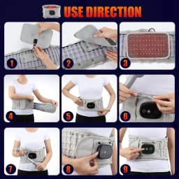 Lumbar Traction Device Heating Airbag Inflatable Decompression Back Belt Hot Compress Massage Men Women Waist Support Belt