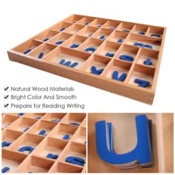 Kids Montessori Language Toys Wooden Movable Alphabet Preschool Early Learning Educational Toys