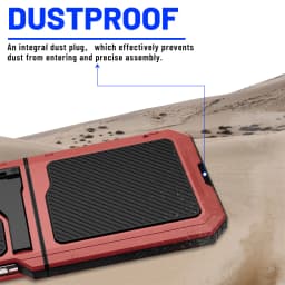 for Samsung Galaxy Z Flip 4 Metal Case with Kickstand, 3 Layers Full Body Protective Shockproof Aluminium Cover for Z Flip 4