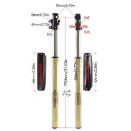 TDPRO Motorcycle Front Forks Tube Shock Suspension Stainless Steel Kit for Dirt Bike SSR Apollo 125cc 150cc 200cc 250