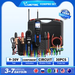 VDIAGTOOL V200PRO Set 12V 24V Circuit Probe Tester Kit Electrical System Diagnostic Tools Component Activation With 30PCS Probe