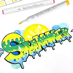 Ginflash Soft Brush Acrylic Markers Liner Multifunction Highlighter Waterproof Paint Marker Pen art set nail metallic glitter