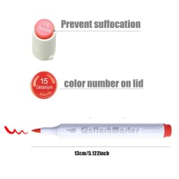 Ginflash Soft Brush Acrylic Markers Liner Multifunction Highlighter Waterproof Paint Marker Pen art set nail metallic glitter