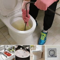 Toilet Plunger Toilet Auger High Pressure Electric Drill Spring Tube Applied To Kitchen Bathroom Clogged Pipe