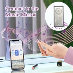 Large Vanity Mirror With Lights And Bluetooth Speakers Dimmable LED Lights With 10 Times Magnification USB Port for Woman Makeup