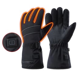 Winter Electric Heated Gloves Motorcycle Gloves Waterproof Heated Moto Touch Screen Battery Powered Cycling Gloves For Winter