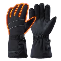 Winter Electric Heated Gloves Motorcycle Gloves Waterproof Heated Moto Touch Screen Battery Powered Cycling Gloves For Winter