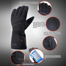 Winter Electric Heated Gloves Motorcycle Gloves Waterproof Heated Moto Touch Screen Battery Powered Cycling Gloves For Winter