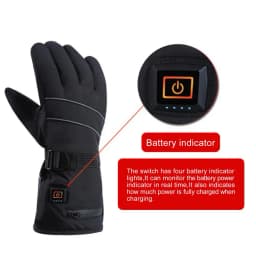 Winter Electric Heated Gloves Motorcycle Gloves Waterproof Heated Moto Touch Screen Battery Powered Cycling Gloves For Winter