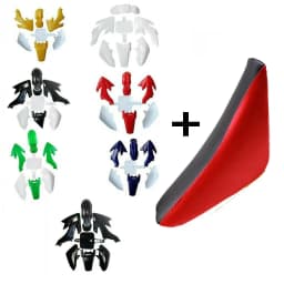 Motorcycle Plastics Full Fairing Body Cover Kit Seat for Honda CRF50 Pit Dirt Bike Thumpstar 110cc 125