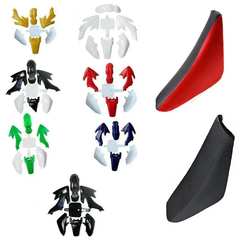 Motorcycle Plastics Full Fairing Body Cover Kit Seat for Honda CRF50 Pit Dirt Bike Thumpstar 110cc 125