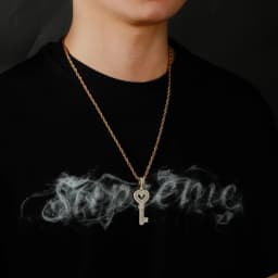 JINAO 2022 NEW Two Styles Design Key Pendants High Quality Ice Cravejado AAA+ Cubic Zircon With 4mm Tennis Chain Jewelry