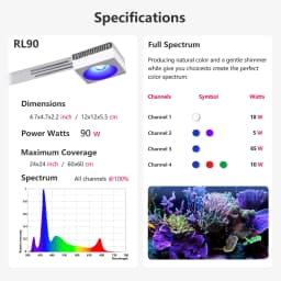 PopBloom WiFi Aquarium LED Light, Marine Aquarium Light,Full Spectrum for Saltwater Reef Coral SPS/LPS Fish Aquarium Tank