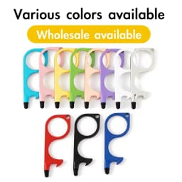 SOMEHOUR Multi-function EDC Door Keychain Touchless Screen Press Elevator Button Handle Bottle Opener Keyholder Accessories Gift