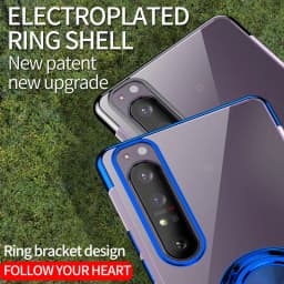 Luxury Plating Case For Sony Xperia 1 IV 1 5 10 ACE III ACE II Case Soft Silicone Cover For Sony Xperia 10 IV Case With Ring
