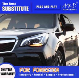 AKD Head Lamp for SUBARU Forester LED Headlight 2013-2018 Headlights Forester DRL Turn Signal High Beam Angel Eye Projector Lens