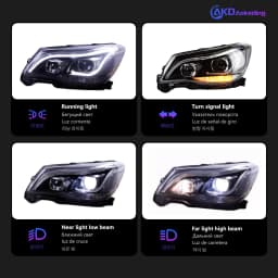 AKD Head Lamp for SUBARU Forester LED Headlight 2013-2018 Headlights Forester DRL Turn Signal High Beam Angel Eye Projector Lens