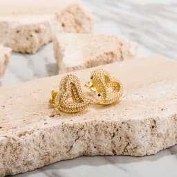 JINAO 2022 NEW Two Different Designs Of Heart Stud Earrings European and American Style Ice Cravejado Cubic Zircon for women