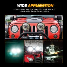 AUXBEAM 7 inch LED Work Light with Harness 230W 6900K Super Bright 16666lm Driving Light Projector Lamp IP68 Waterproof for SUV