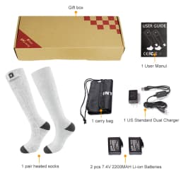 Savior Winter Electric Heated Socks Women Men Ski Camping Rechargeable Motorcycles Calcetines Thermal Calefactor Foot Warmer