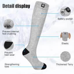Savior Winter Electric Heated Socks Women Men Ski Camping Rechargeable Motorcycles Calcetines Thermal Calefactor Foot Warmer