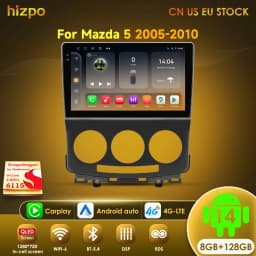 Hizpo 2 Din For MAZDA 5 2005 2006 2007 2008 2009 2010 Car Radio Multimedia Video Player Navigation GPS Carplay Android Auto RDS