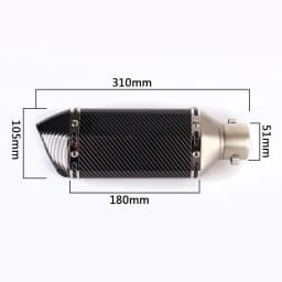 For Ducati Scrambler 800 821 Motorcycle Exhaust System Middle Connect Link Pipe Section Tube 51mm Muffler Baffler With DB Killer