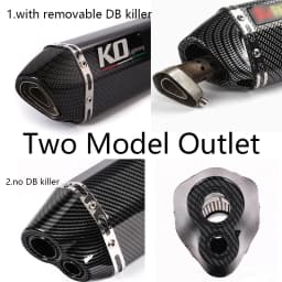 For Ducati Scrambler 800 821 Motorcycle Exhaust System Middle Connect Link Pipe Section Tube 51mm Muffler Baffler With DB Killer