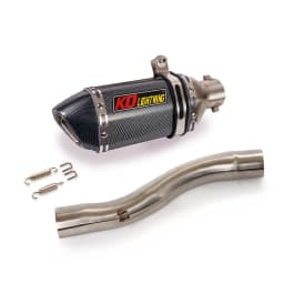 For Ducati Scrambler 800 821 Motorcycle Exhaust System Middle Connect Link Pipe Section Tube 51mm Muffler Baffler With DB Killer