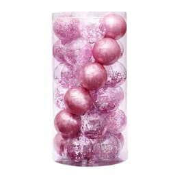 Christmas Tree Balls Hanging 25pcs Christmas Ball Ornaments Glittering Christmas Baubles PVC White Gold Ball Decorations Set