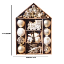 Christmas Tree Balls Hanging 25pcs Christmas Ball Ornaments Glittering Christmas Baubles PVC White Gold Ball Decorations Set
