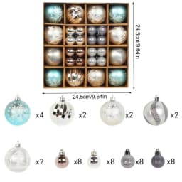 Christmas Tree Balls Hanging 25pcs Christmas Ball Ornaments Glittering Christmas Baubles PVC White Gold Ball Decorations Set