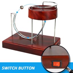 Perpetual Motion Machine Kinetic Art Wooden Sculpture Perpetual Motion Rolling Ball Perpetual Marble Motion Machine for Child's