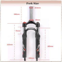 BUCKLOS Folding Bike Fork Oil Suspension 20 Inch Bicycle Fork 9*100mm Quick Release MTB BMX Forks 20in Bicycle Front Forks