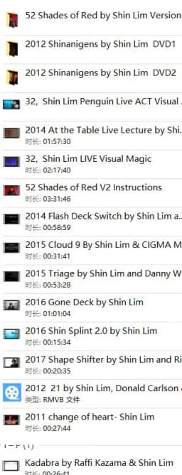 Shin Lim Magic Archive - Bundle 28 sets - magic tricks