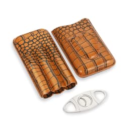 GALINER Luxury Cigar Box With Cutter Clipper Professional Portable Humidor Leather Tube Cigar Case Travel