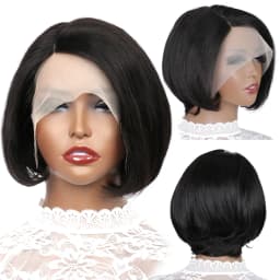 Side Part Wig Human Hair 13x1 Lace Frontal Wigs Pixie Transparent Short Bob Human Hair Wigs For Women Lace Front Human Hair Wig