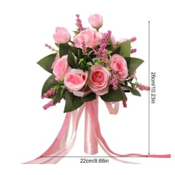 Bride Bouquets For Weddings Western-Style White Rose Artificial Flowers Wedding Artificial Flower For DIYBride Bouquets Cake