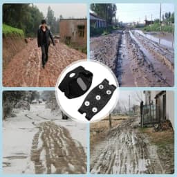 Ice Crampons For Boots Anti Slip Snow Traction Cleats For Shoes Outdoor Silicone Grips Crampons Spikes For Walking Jogging