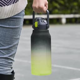 Gradient Color Water Bottle 2L/1.5L Large Capacity Sport Bottle With Straw Portable Drinking Kettle Workout Cups For Fitness