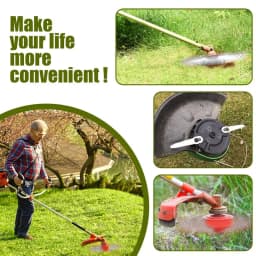 6pcs Brush Cutter Metal Blade For Polycut Lawn Mower Electric Cordless Grass Trimmer Strimmer Cutter Blade Garden Park side