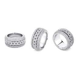 GUCY European and American Style High Quality Miami Cuban Chain Devise Ice Cravejado AAA+ Cubic Zircon Ring Jewelry