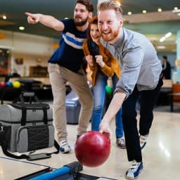 Bowling Ball Bag 2 Balls Bowling Tote Bag Bowling Ball Holder With Padded Compartments Extra Space For A Single Pair Of Bowling