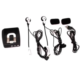 Black Plastic Motorcycle Intercom Host With Headphones Kit Helmet Wired Walkie Talkie Motorcycle Portable Audio Wired Headset