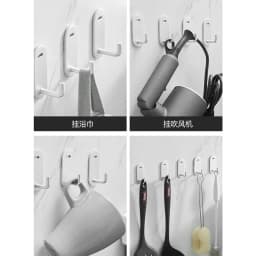 Self Adhesive Black White clothes hook aluminum wall hanging bathroom single Robe hook Without Trace Nail Hooks Aluminum