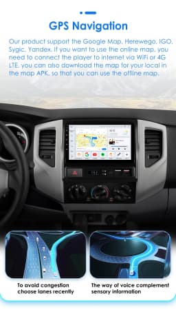 Hizpo Android 14 DSP RDS Carplay 4G WIFI BT GPS Head Unit For Toyota Tacoma 2 HILUX 2005-2015 Car Radio Multimedia Video No DVD