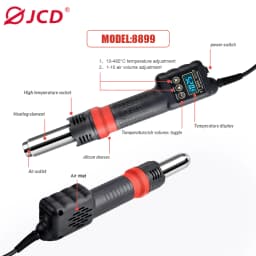 JCD 8899 750W Micro Hot Air Gun LCD Display Rework Soldering Station Portable Heat Gun Temperature Adjustable BGA Welding Tools