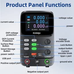 AC to DC Lab Power Supply 30V 10A Adjustable Bench Power Source 60V 5A 120V 3A For Mobile Phone Repair Battery USB Fast Charging