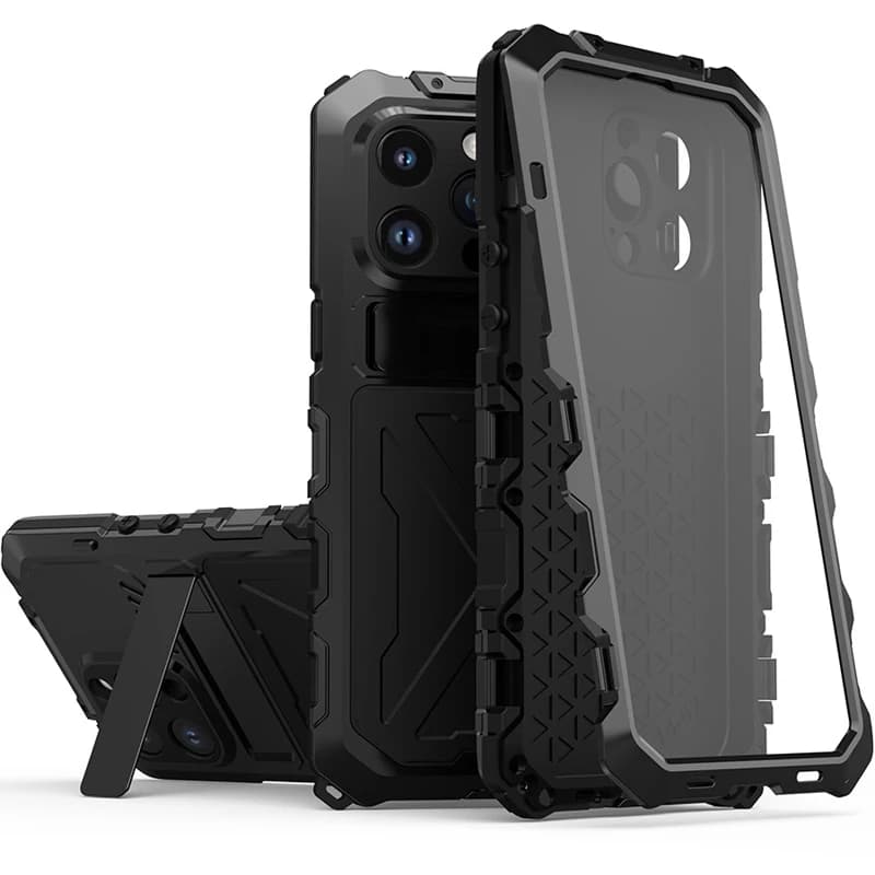 for iPhone 14 Pro Max Case Heavy Duty Protection Armor Metal Aluminum Phone Case for iPhone 14 Pro Max 14 Plus Shockproof Cover